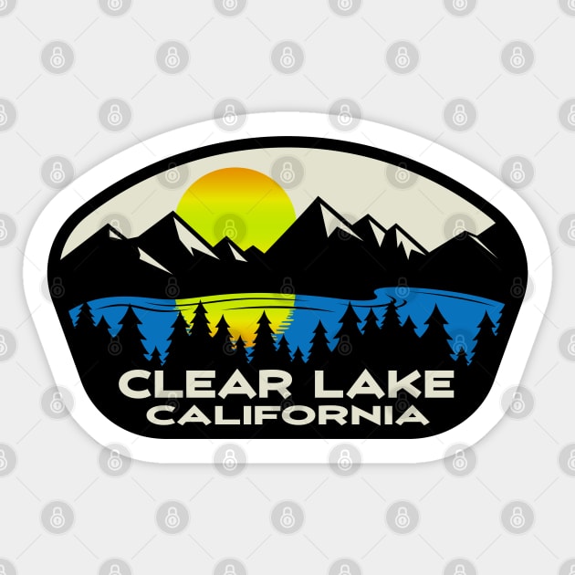 Clear Lake California Fishing Boating Sticker by TravelTime